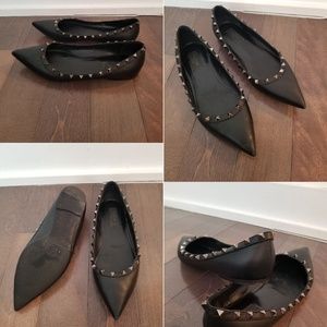 Valentino rockstud leather flat